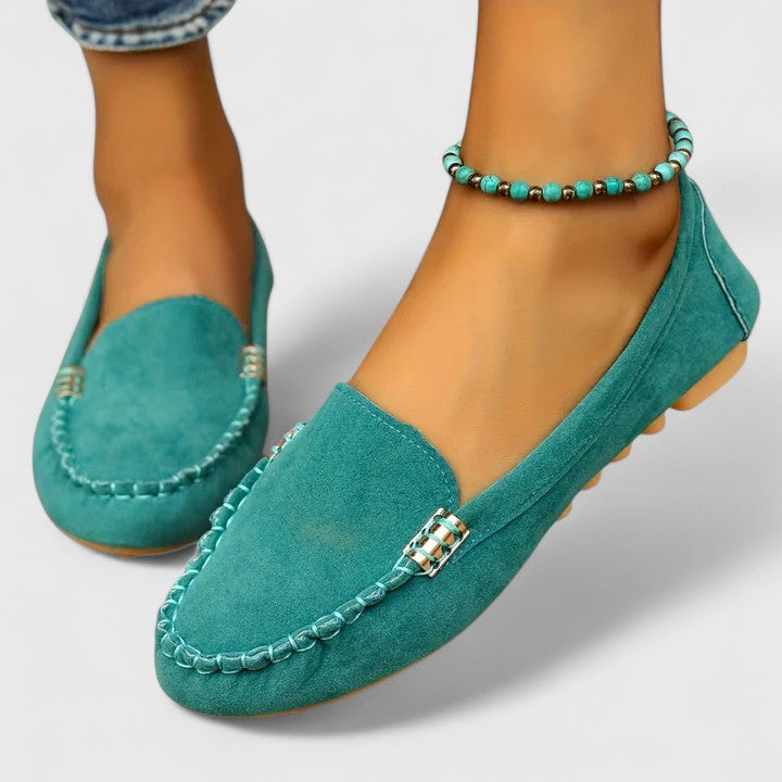 Marlene Women's Metal Accent Slip On Loafers, view 11