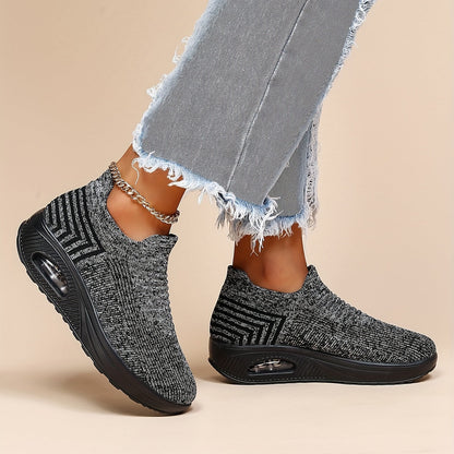 Eliza Women's Knit Slip On Trainers, view 5