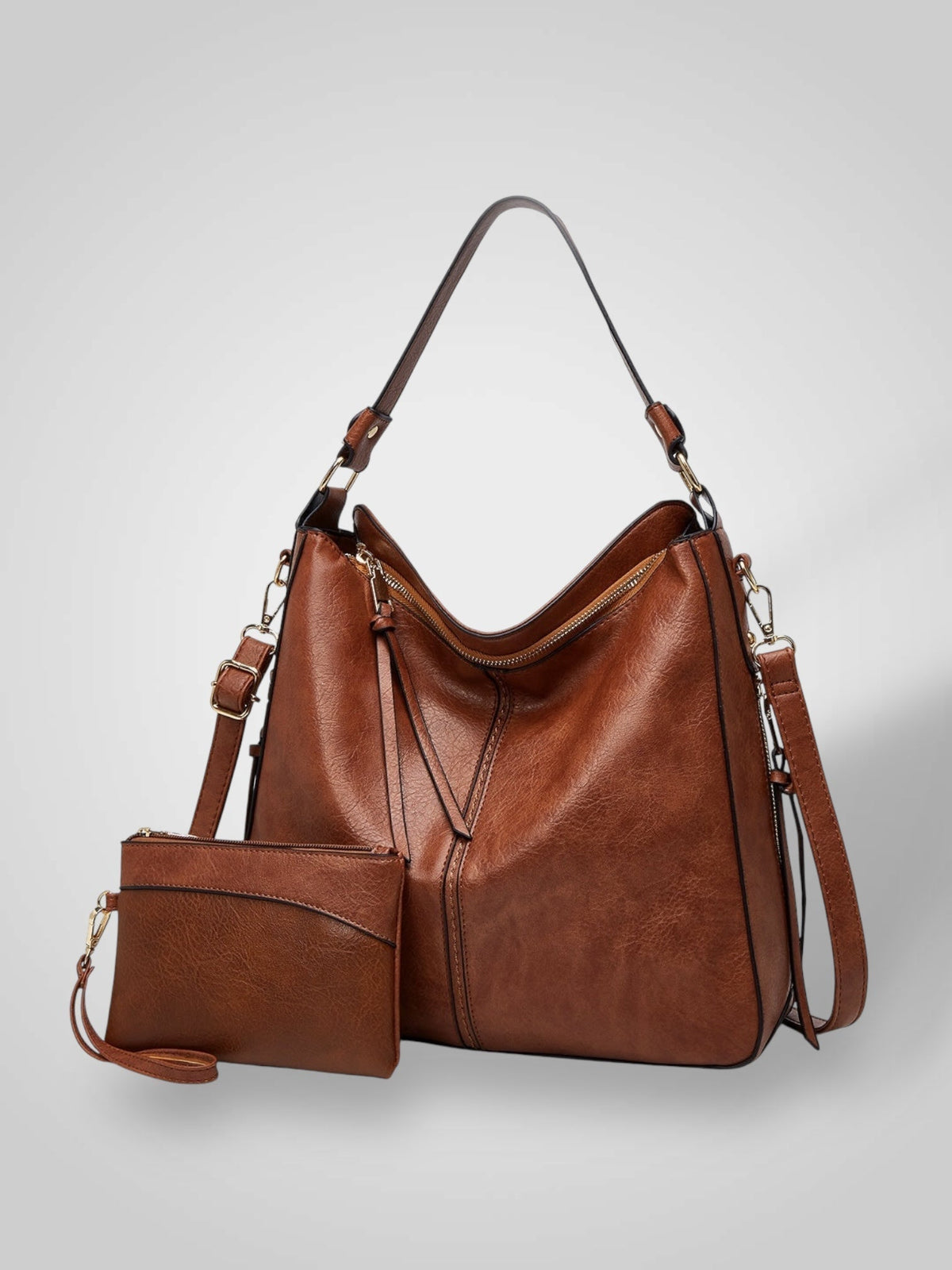 Freia Women's Leather Detachable Strap Handbag, view 6