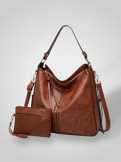 Freia Women's Leather Detachable Strap Handbag, view 6