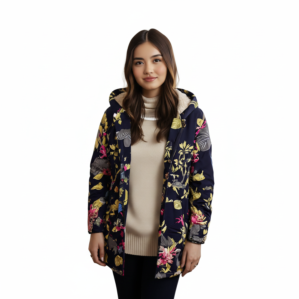 Women's Hooded Jacket with Modern Design for Winter