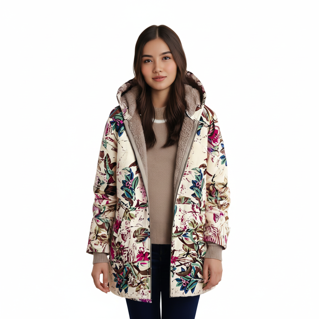 Women's Hooded Jacket with Modern Design for Winter