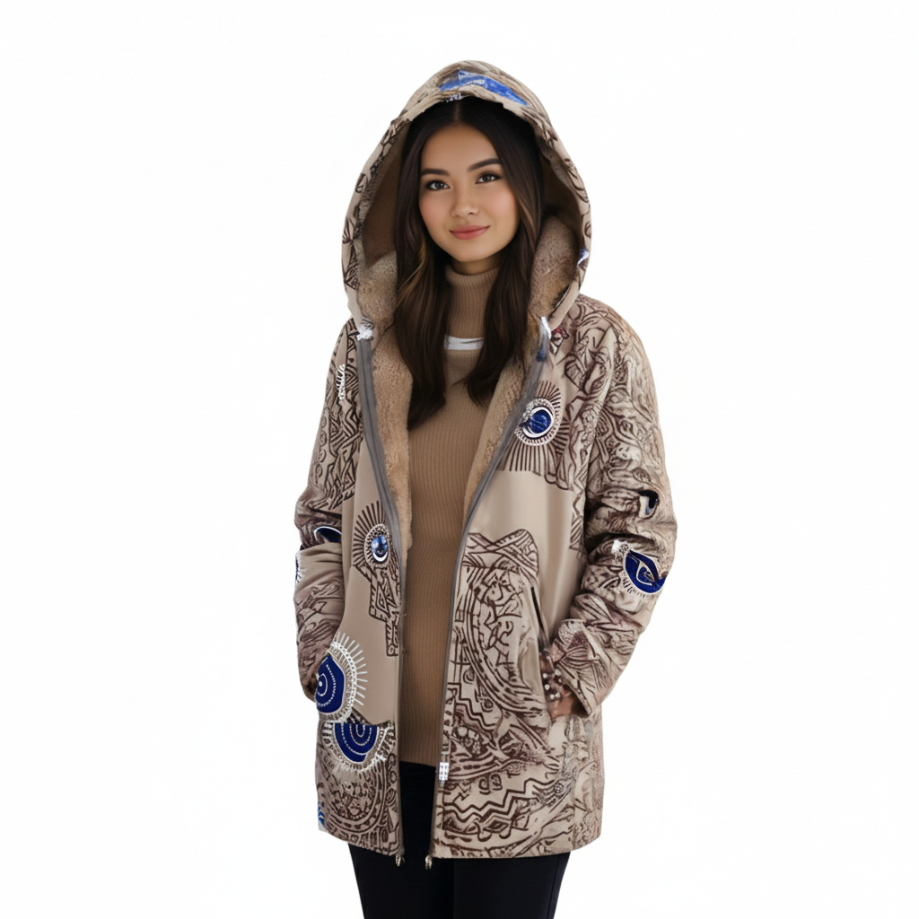 Women's Hooded Jacket with Modern Design for Winter