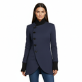 Women's Winter Coat with Asymmetrical Design and Warmth