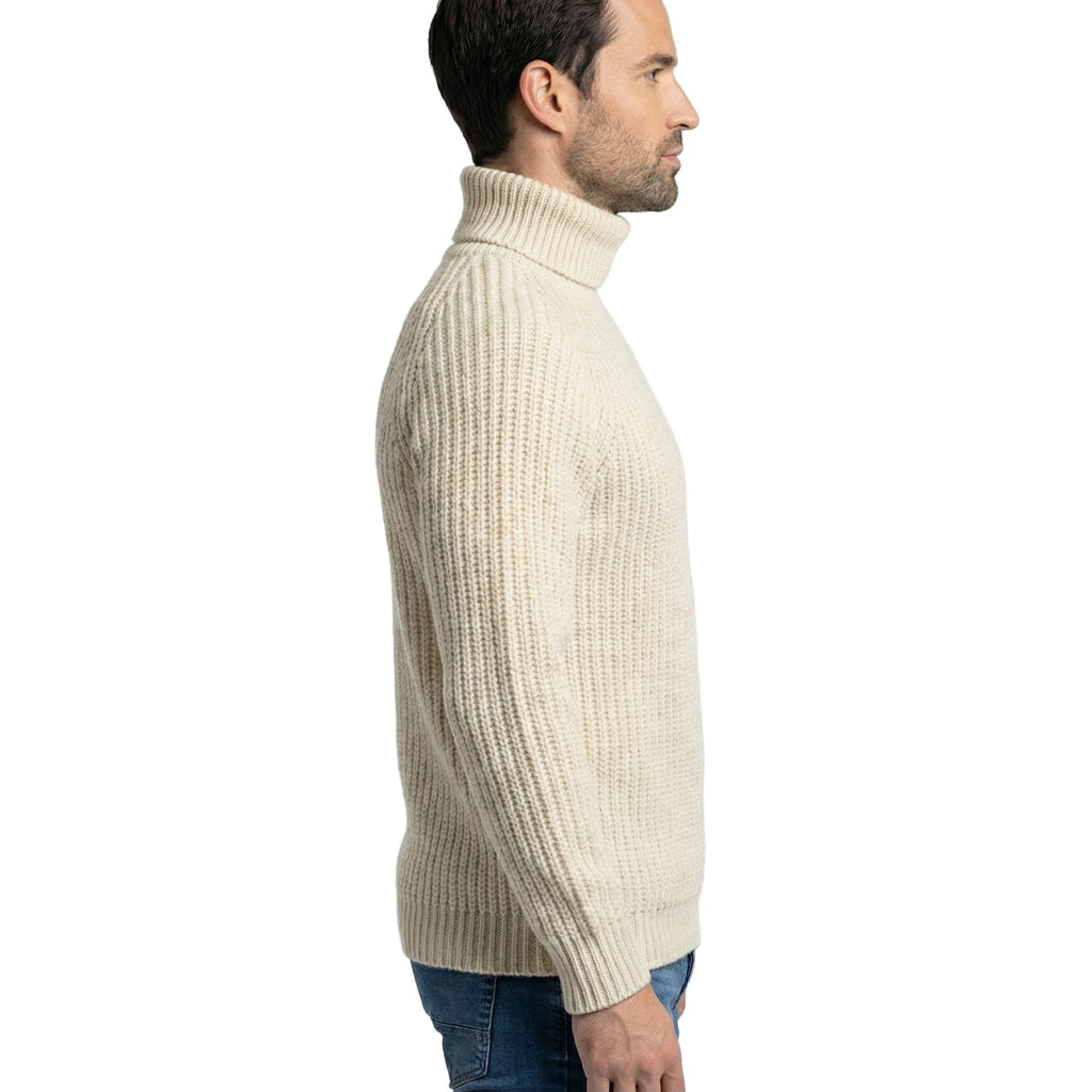 Men's Sweater with Turtleneck and Loose Fit