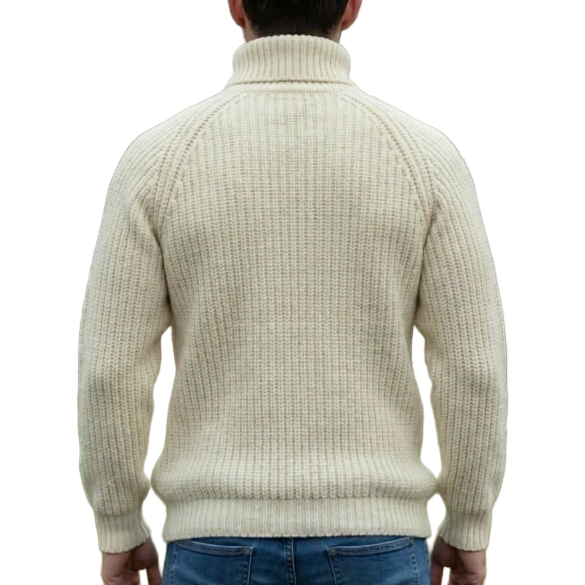 Men's Sweater with Turtleneck and Loose Fit
