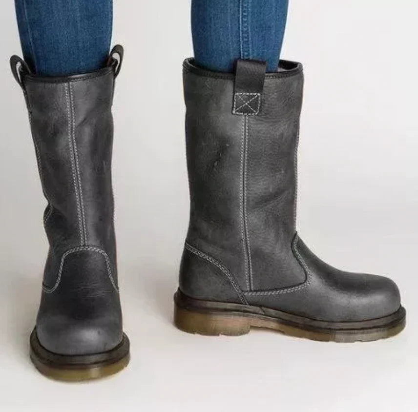 Lorelei Women's Round Toe Lined Leather Boots, view 3