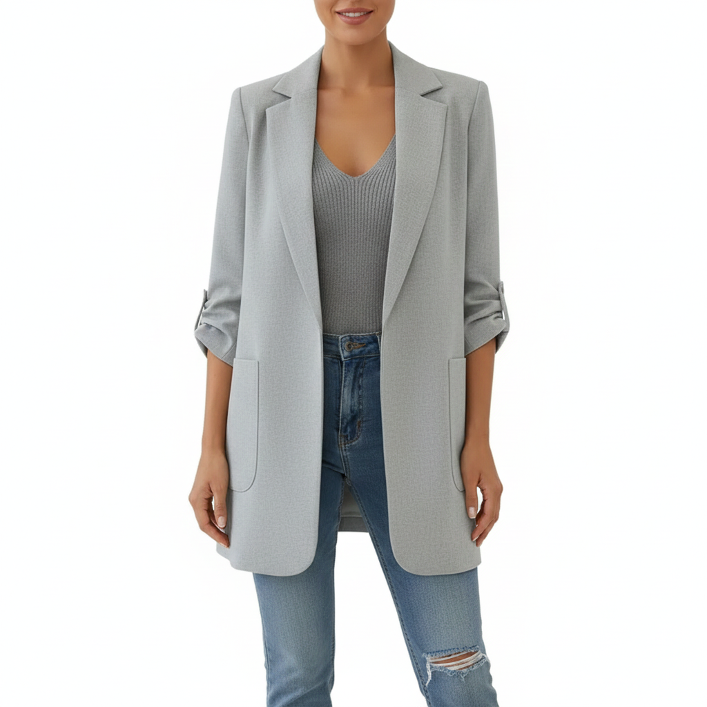 Women's Blazer with Long Sleeves and Modern Cut