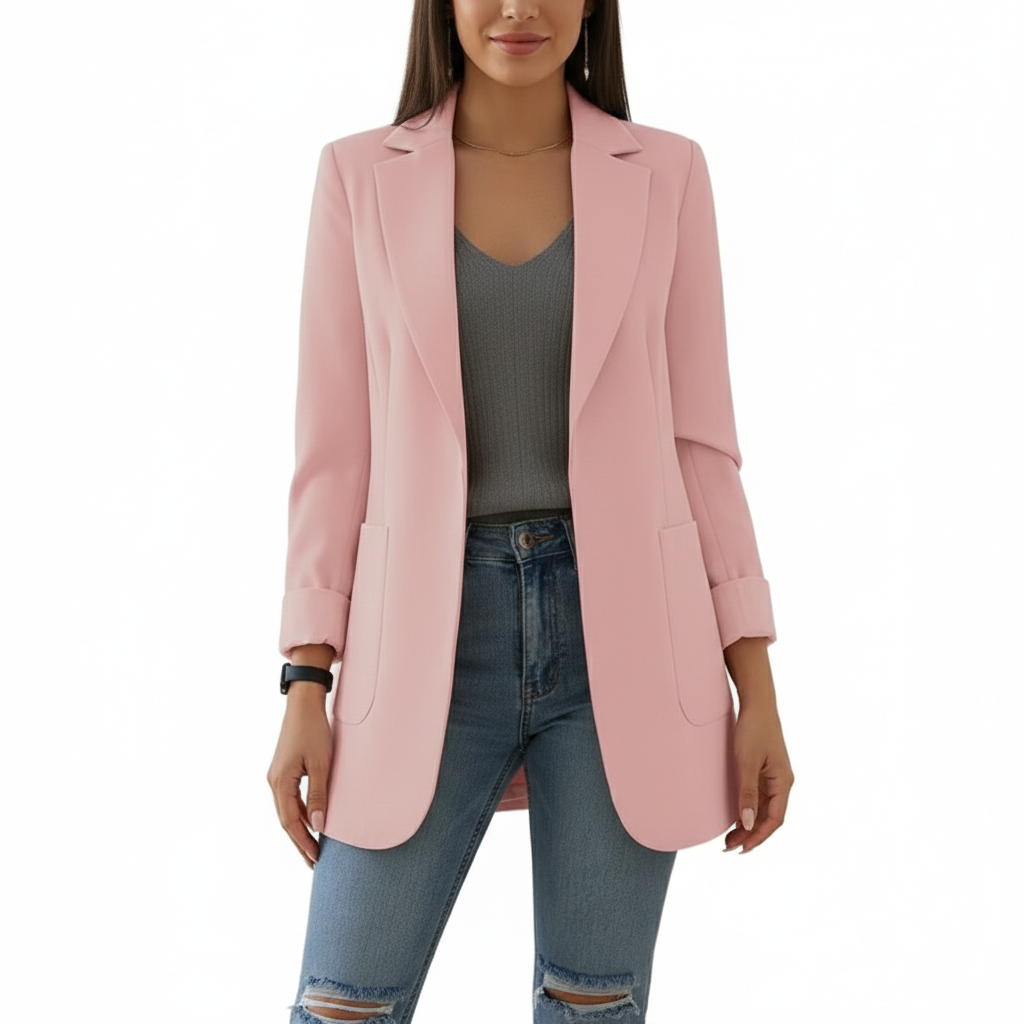 Women's Blazer with Long Sleeves and Modern Cut