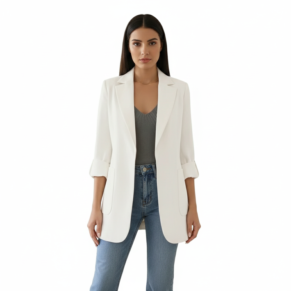 Women's Blazer with Long Sleeves and Modern Cut