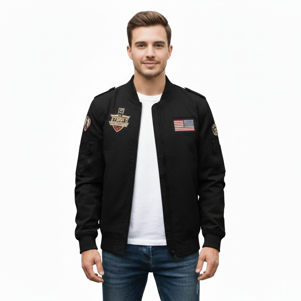Men's Military Jacket with Modern and Versatile Design