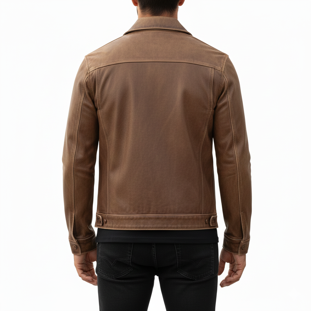 Men's Vintage Leather Jacket with Timeless Style