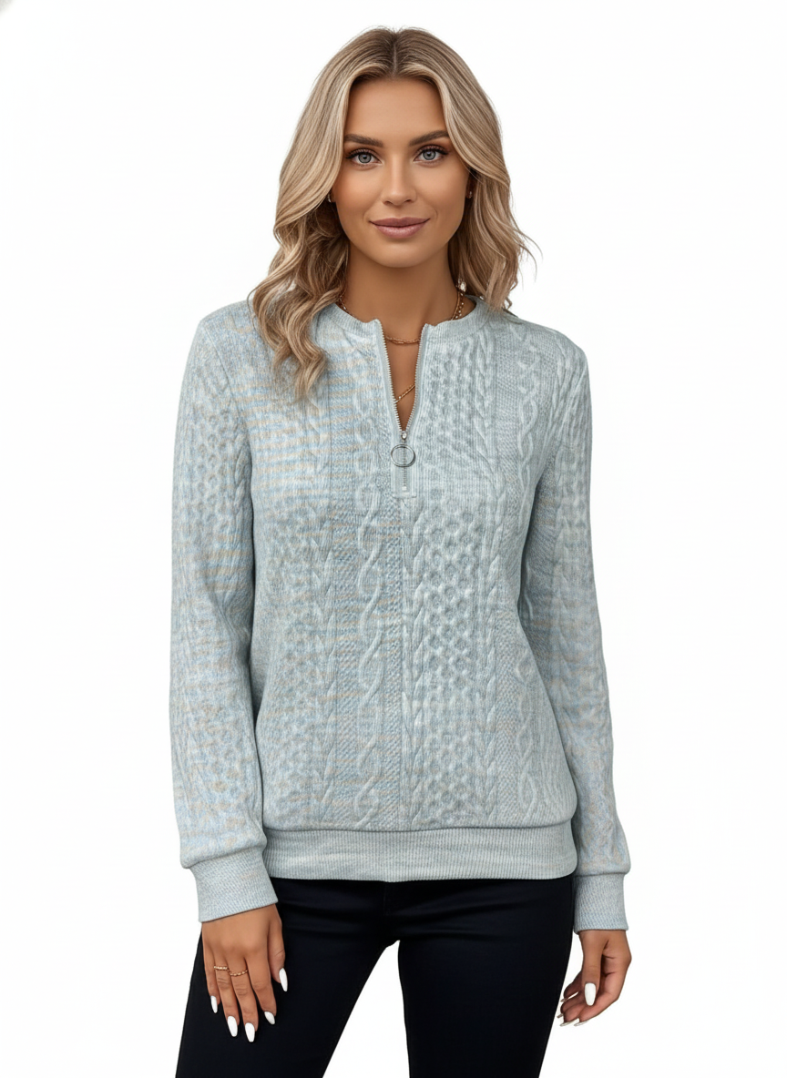 Women's Sweater in Soft Knit with Long Sleeves