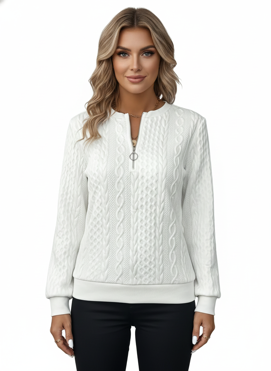 Women's Sweater in Soft Knit with Long Sleeves