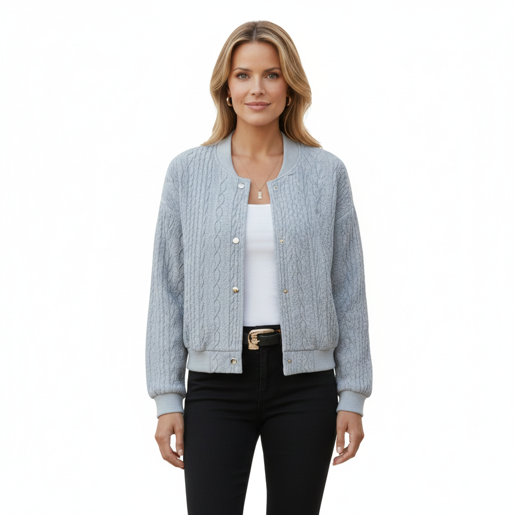 Women's Vest with Knit Design in Modern Style