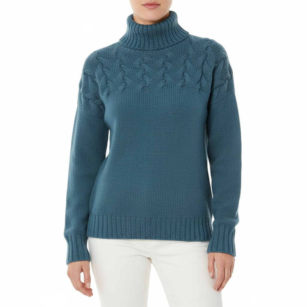 Women's Turtleneck Sweater with Warm Knit