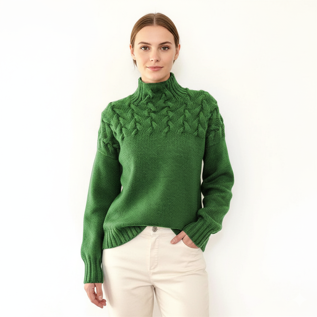 Women's Turtleneck Sweater with Warm Knit