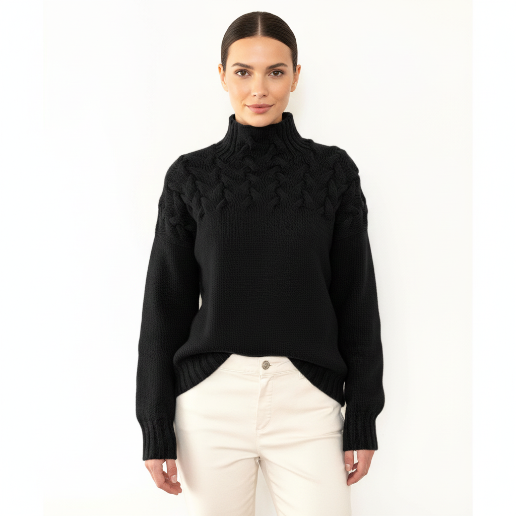 Women's Turtleneck Sweater with Warm Knit
