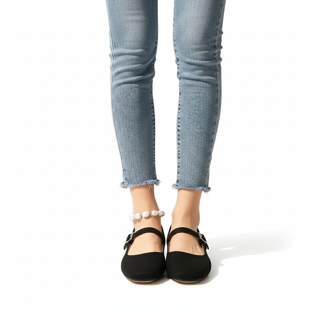Women's Ballet Flats with Single Strap