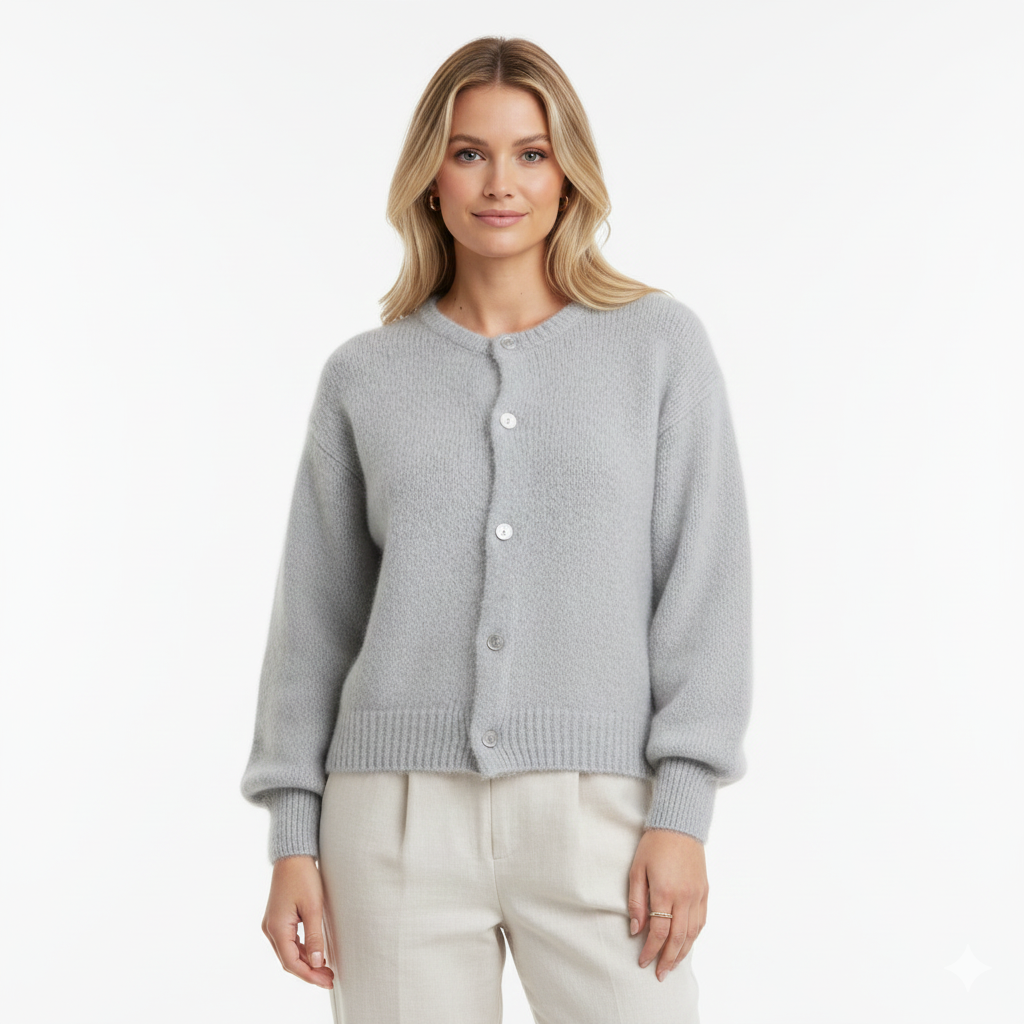 Women's Cardigan with Soft Knit Fabric for Winter