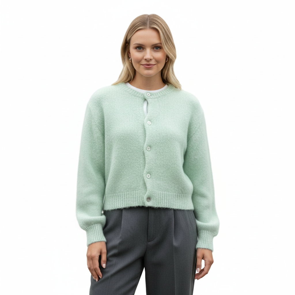 Women's Cardigan with Soft Knit Fabric for Winter