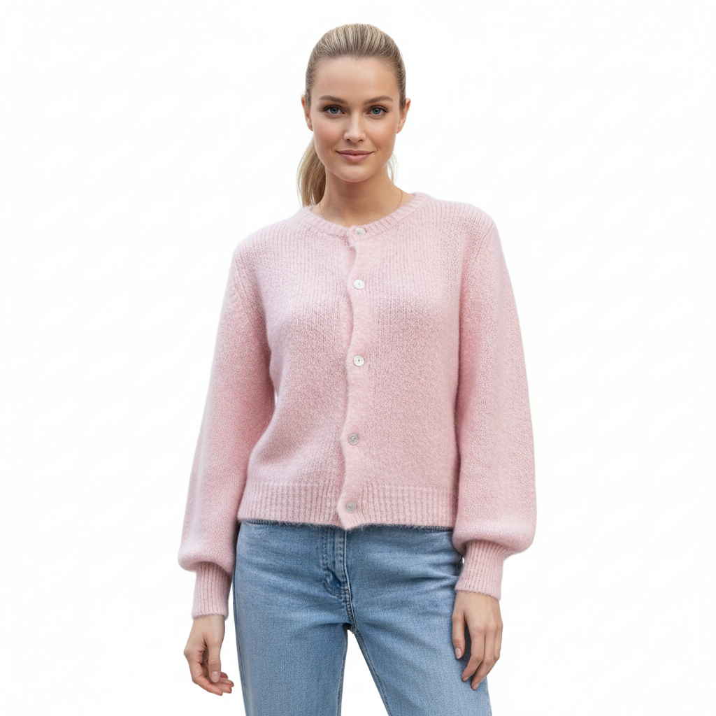 Women's Cardigan with Soft Knit Fabric for Winter