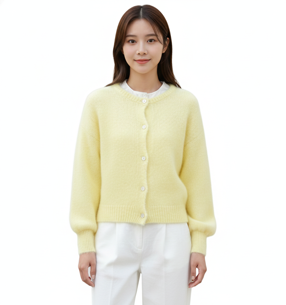 Women's Cardigan with Soft Knit Fabric for Winter
