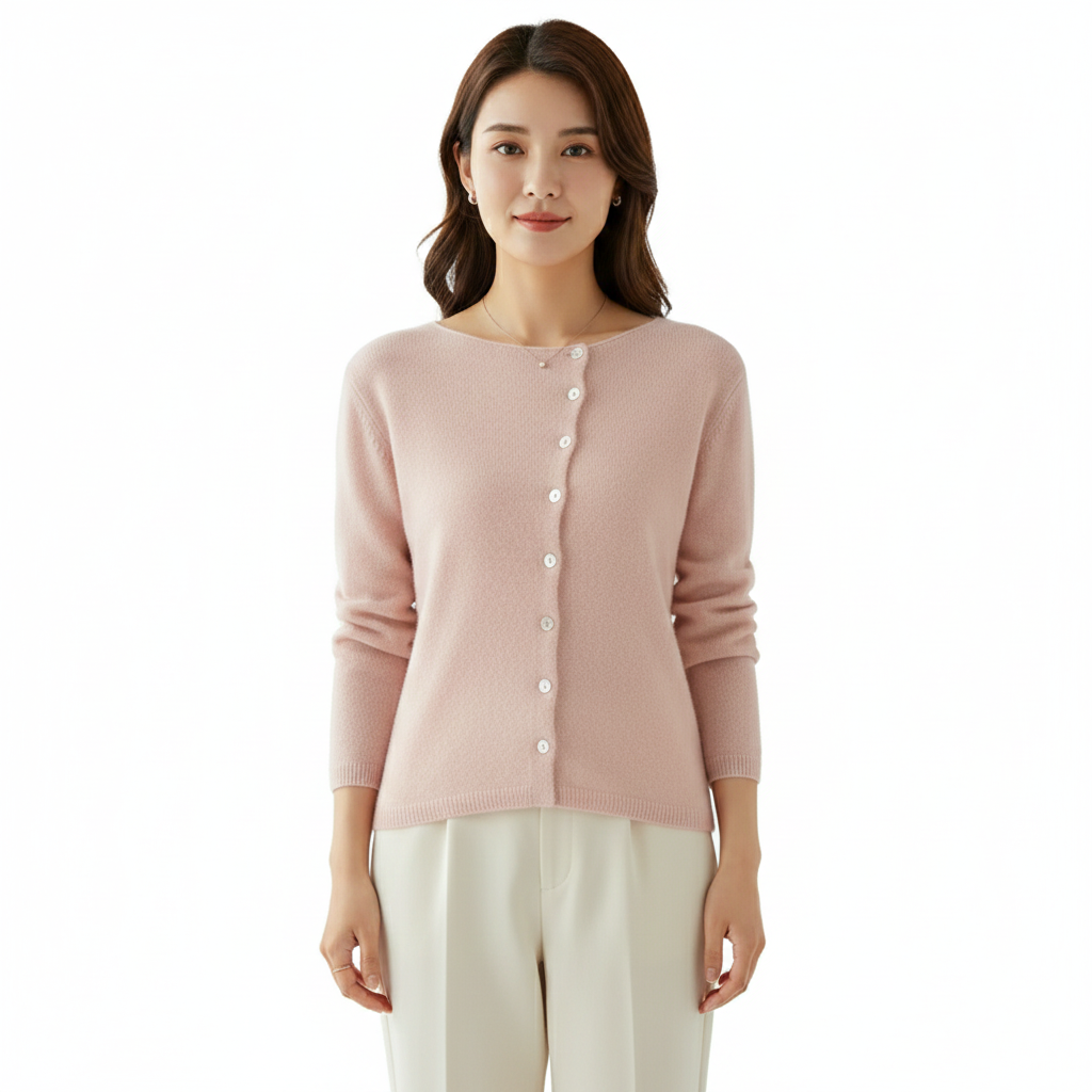Women's Cardigan with Delicate Wool and Stylish Closure