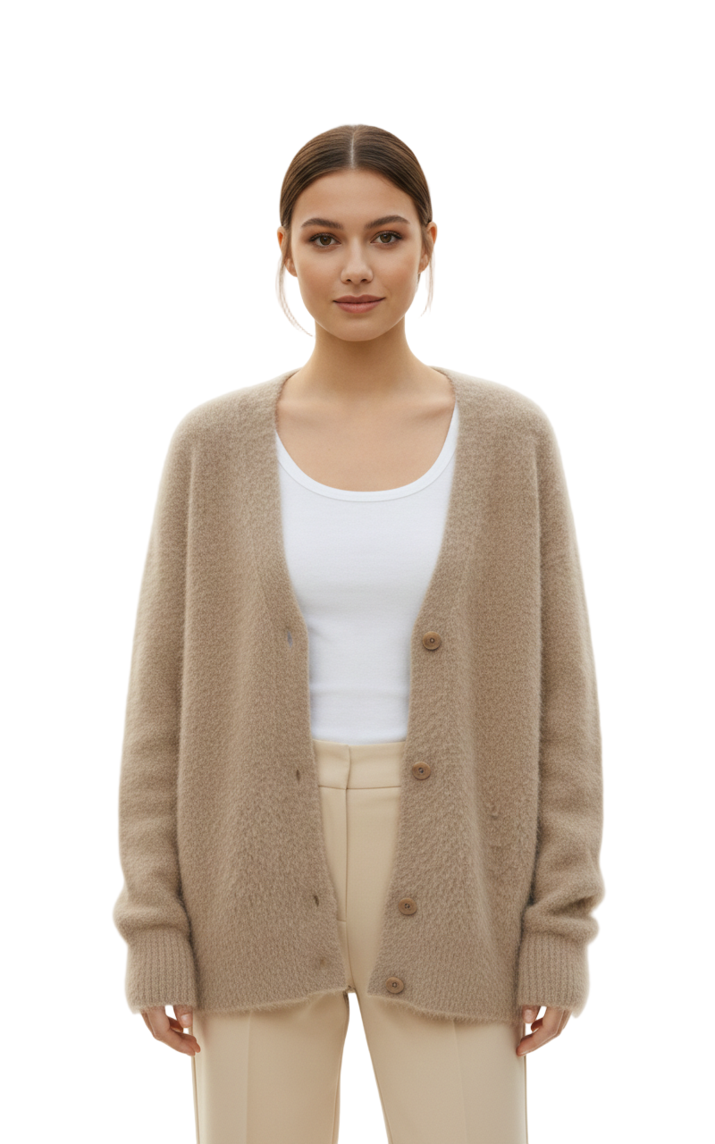 Women's Cardigan with Long Sleeves and Versatile Design