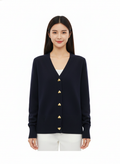 Women's Cardigan with Heart-Shaped Buttons