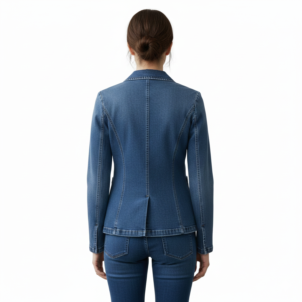 Women's Denim Blazer with Modern Versatility