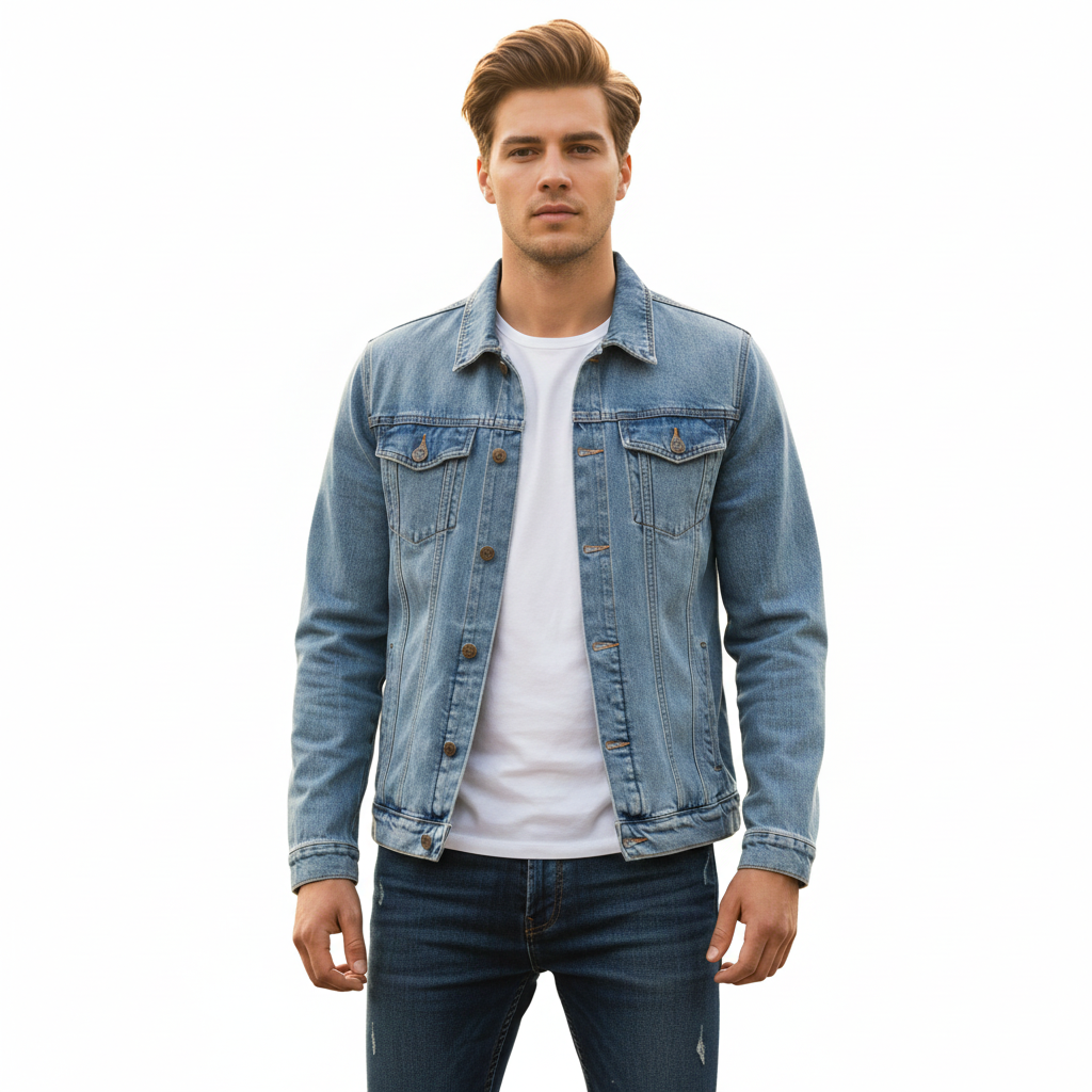 Men's Trucker Jacket with Modern and Versatile Style