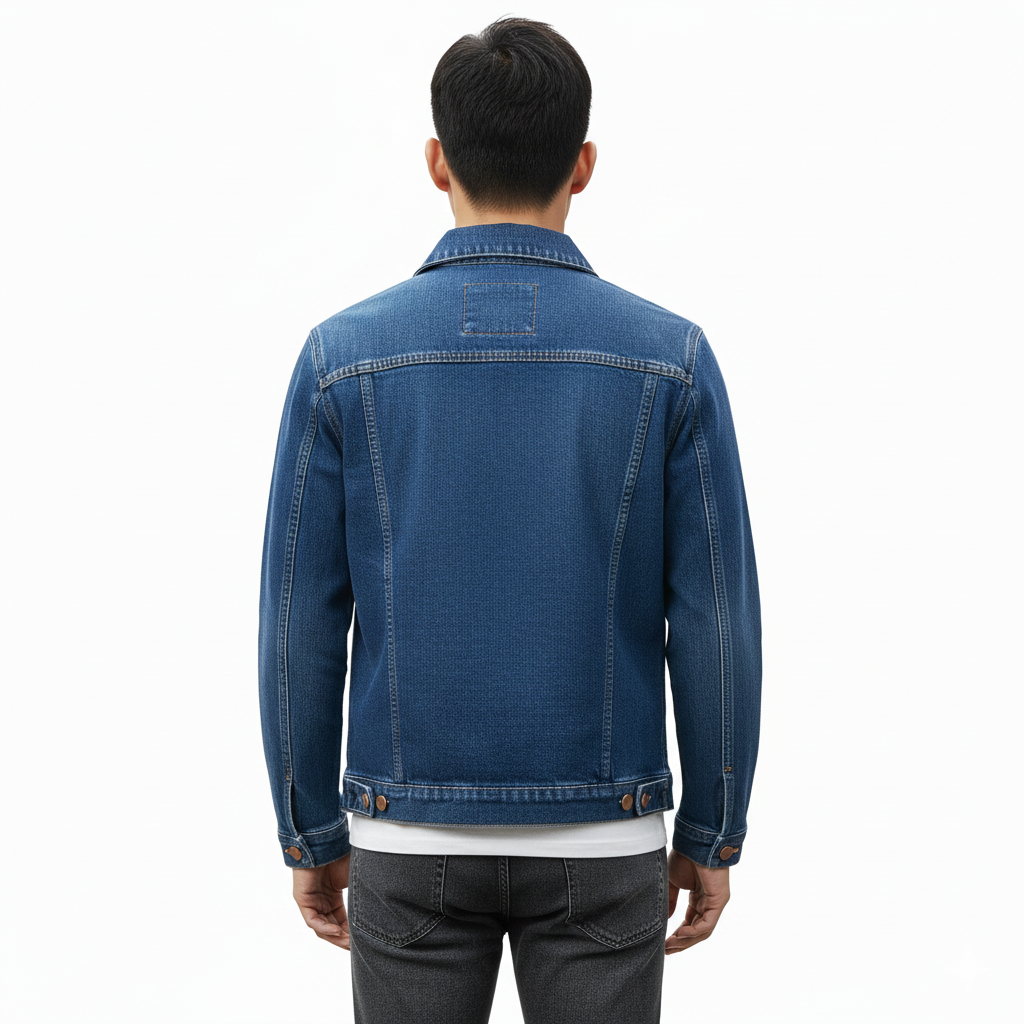 Men's Jacket with Button-Front Closure and Front Pockets