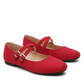 Women's Ballet Flats with Double Straps and Padding