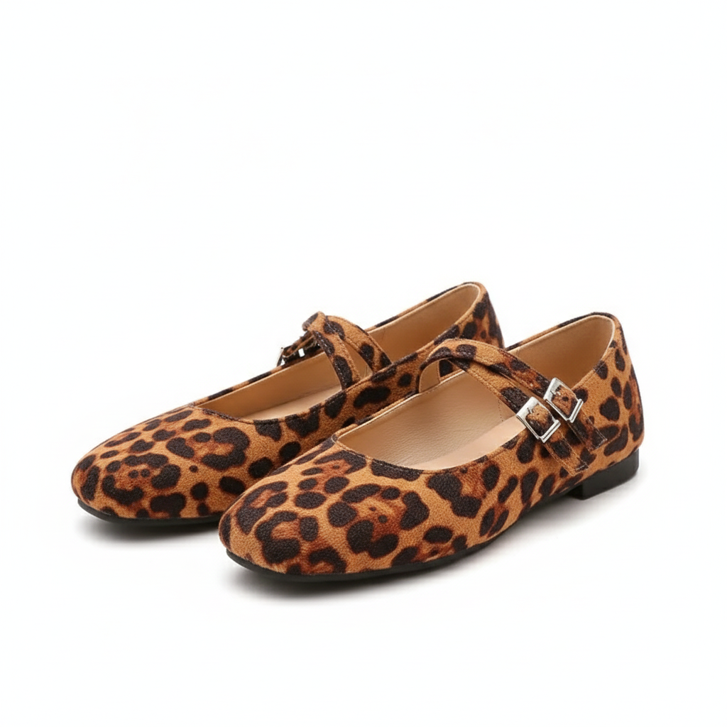 Women's Ballet Flats with Double Straps and Padding