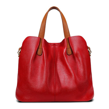 Alana Women's Cowhide Leather Litchi Grain Handbag, view 5