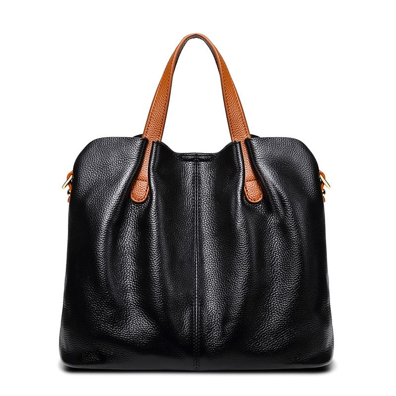 Alana Women's Cowhide Leather Litchi Grain Handbag, view 6