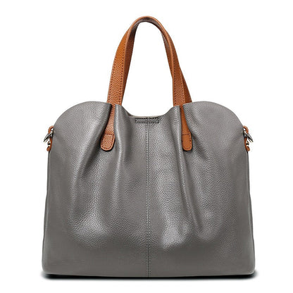 Alana Women's Cowhide Leather Litchi Grain Handbag, view 3