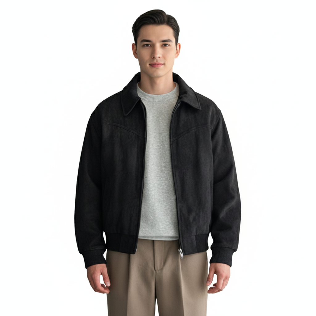 Men's Leather Coat with Modern Style