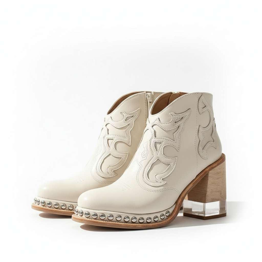Women's Ankle Boots with Leather Upper and Lasting Comfort