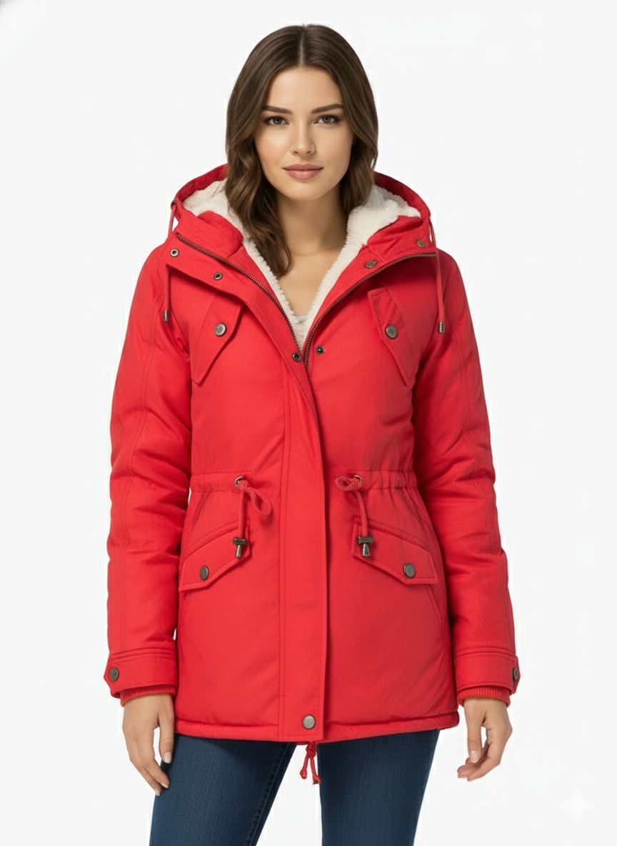 Women's Winter Jacket with Waterproof Hood and Lining
