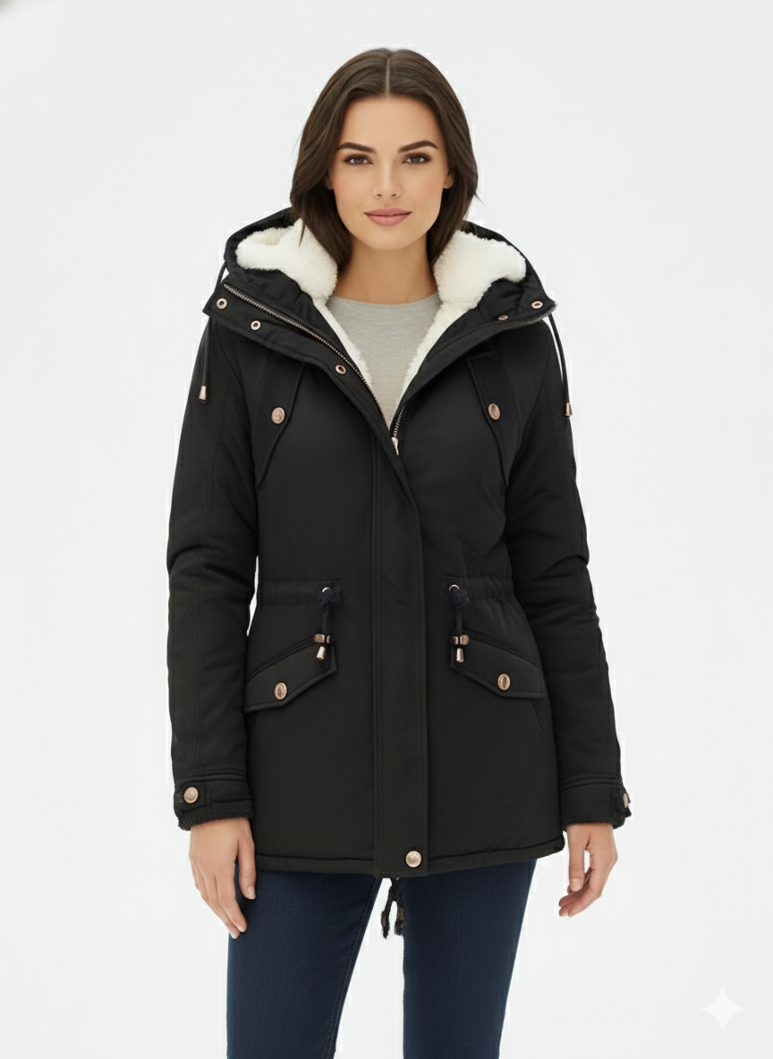 Women's Winter Jacket with Waterproof Hood and Lining