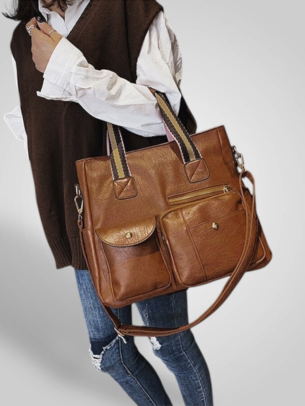 Lumi Women's Retro Removable Strap Handbag, view 4