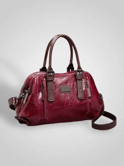 Villa Women's Plain Leather Handbag, view 7