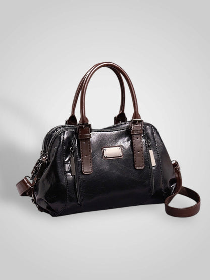 Villa Women's Plain Leather Handbag, view 5