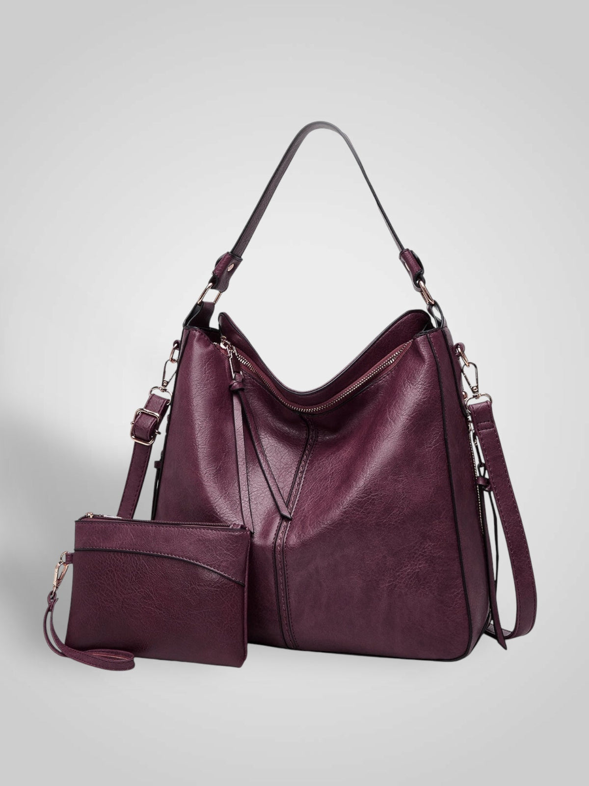 Souf Women's Faux Leather Hobo Bag, view 4