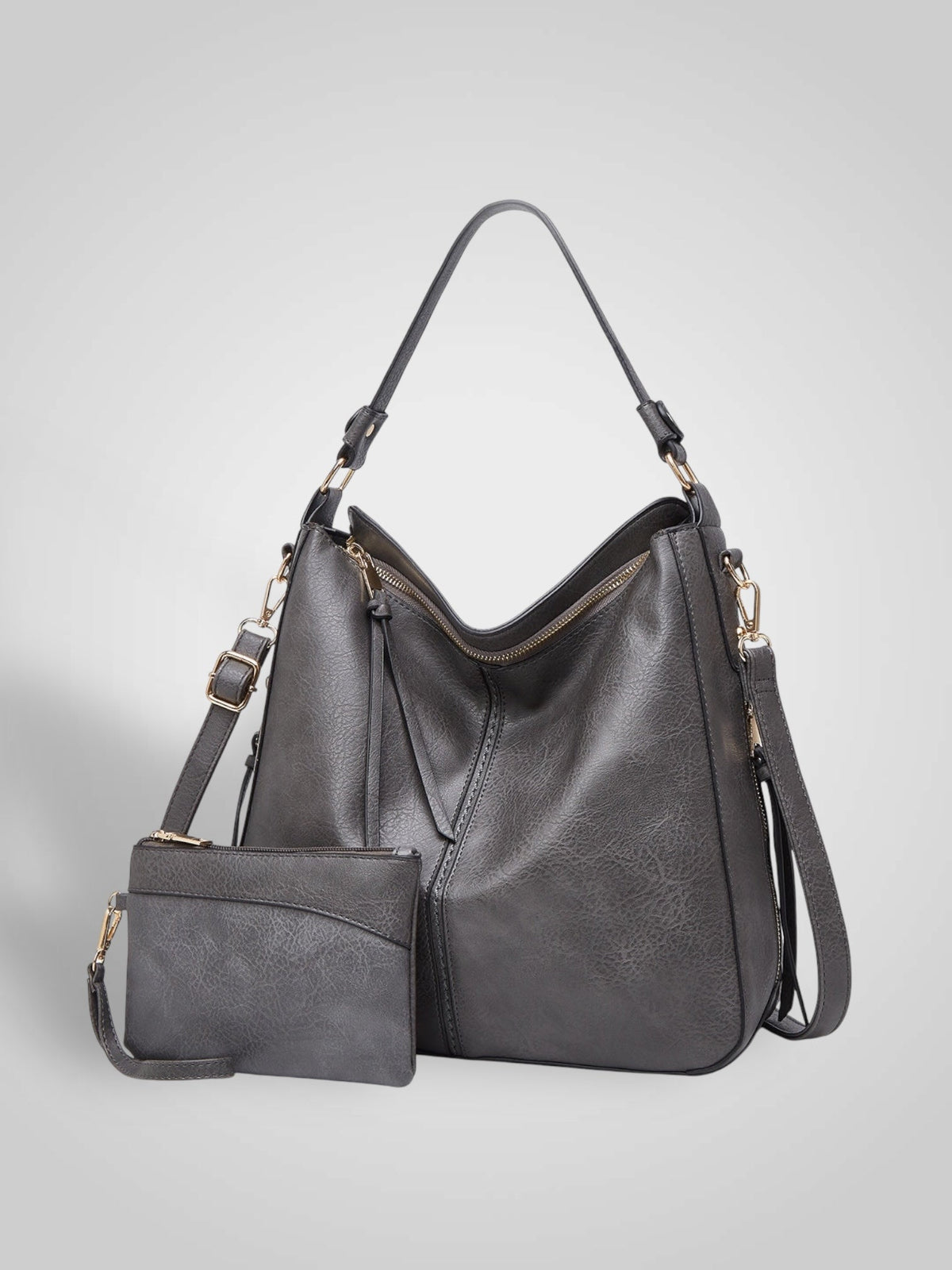 Souf Women's Faux Leather Hobo Bag, view 6