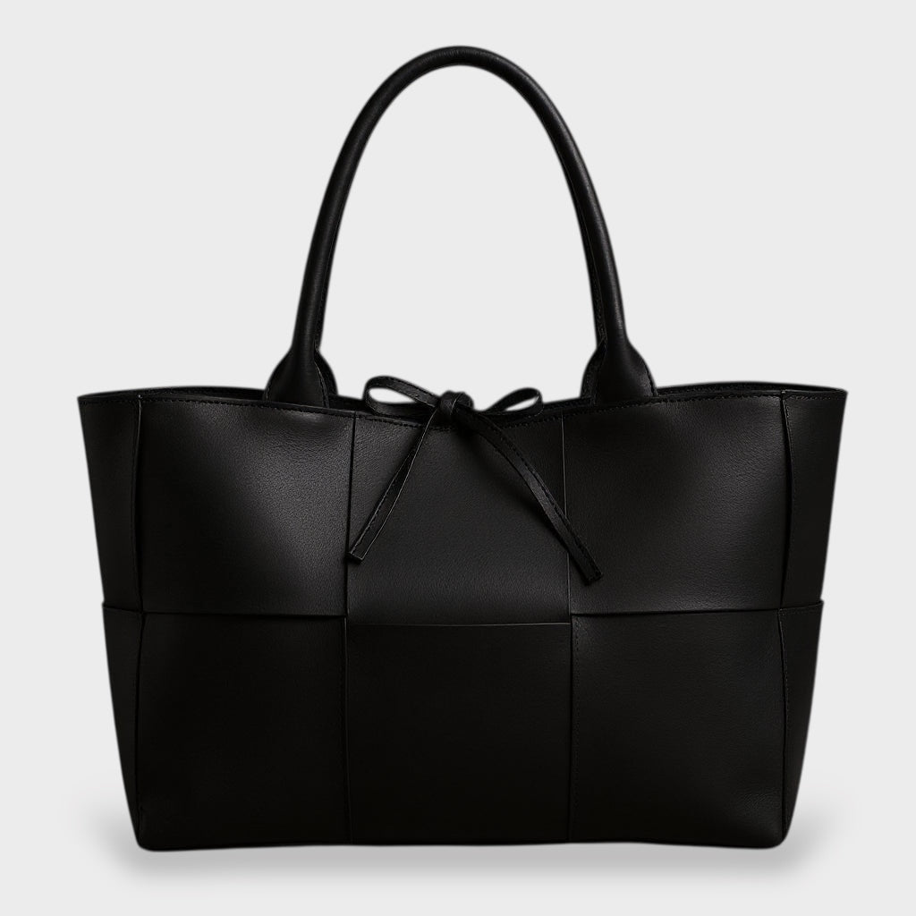 Agathi Women's Faux Leather Panel Tote Bag, view 3