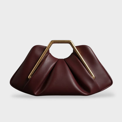 Martha Women's Origami Fold Gold Handle Clutch Bag, view 8