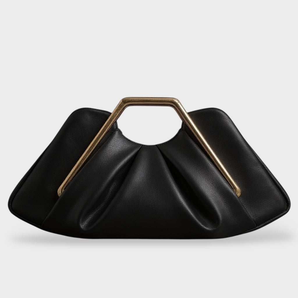 Martha Women's Origami Fold Gold Handle Clutch Bag, view 7